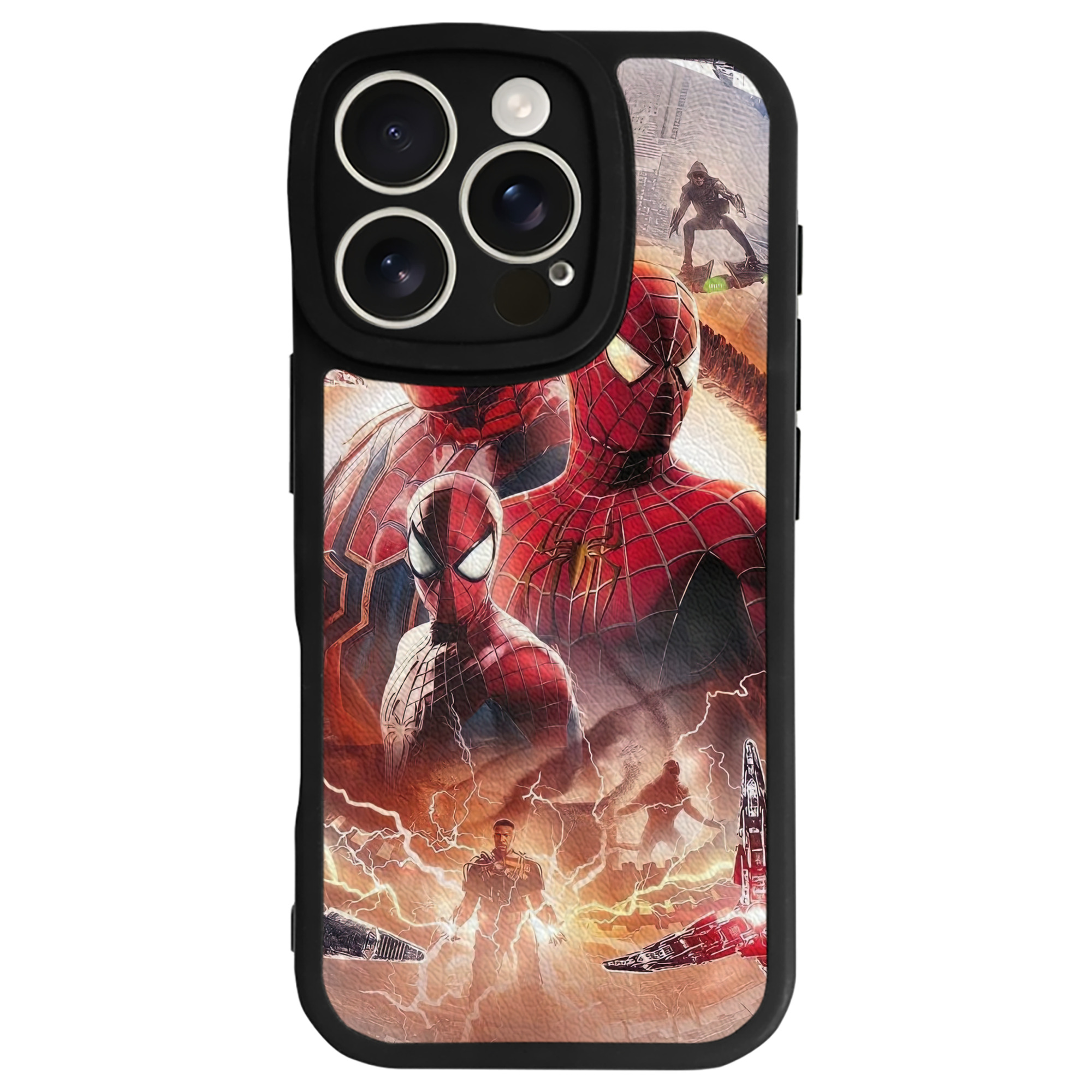 （画像用） Spider Man スパイダーマン 【iPhone 16シリーズ対応】シリコンスマホケース（レザー調） 材質：シリコン